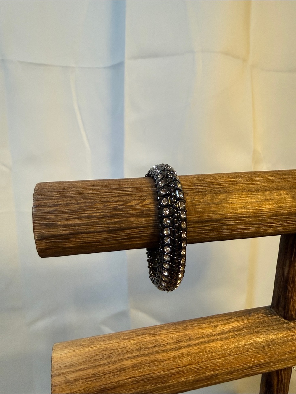 Chico's Black Crystal Stretch Bracelet